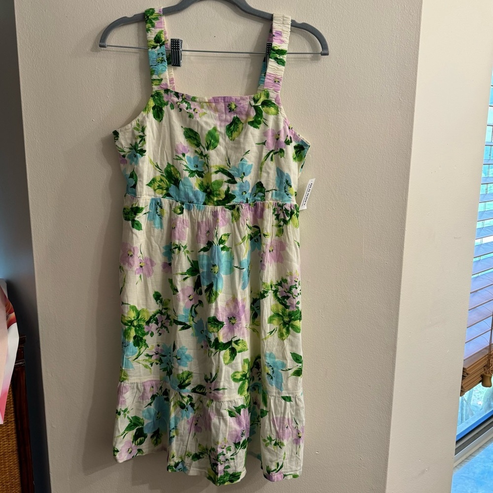 Old Navy Youth Girls Floral Printed Sleeveless Tiered Dress Size XXL 18 - Picture 2 of 5